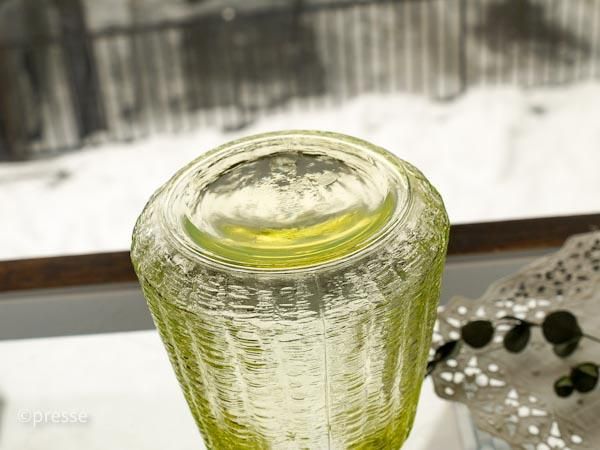 フィンランド ガラス水耕栽培 ヒヤシンスポット 筒型 ギザギザ