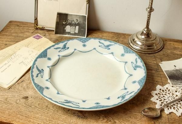 GUSTAVSBERG ORESUND ディナープレート かもめ グリーン