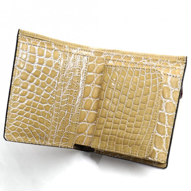クロコダイル革 本革 二つ折り財布 財布 メンズ レディース ボックス型