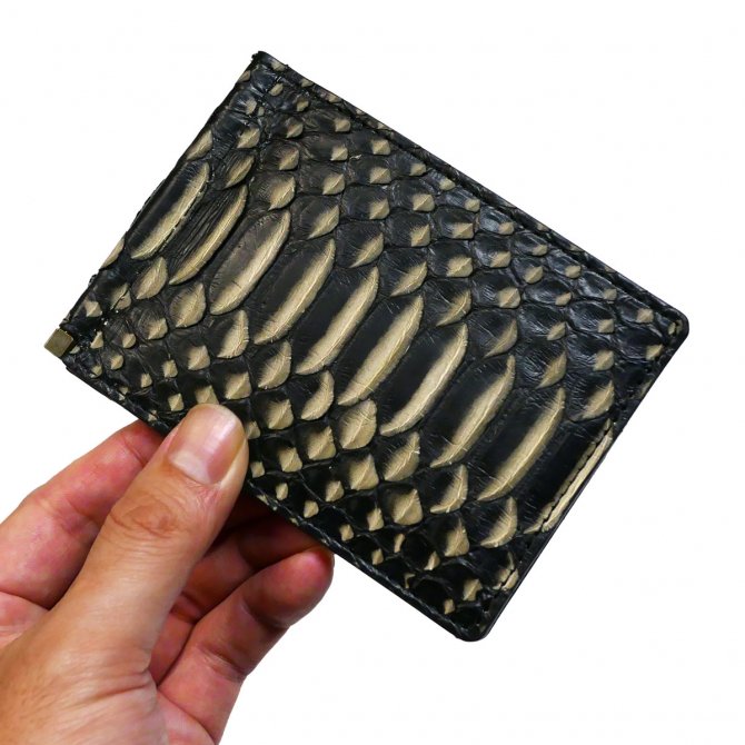 オリジナルパースナカムラ パイソン マネークリップ 札バサミ - 折り財布