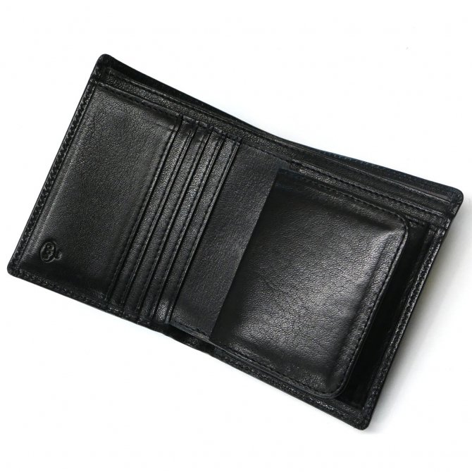 財布 二つ折り財布 ボックス型小銭入れ 本革 羊革 ラムレザー 