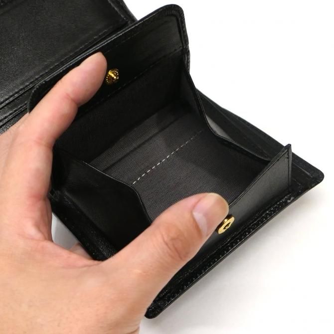 財布 二つ折り財布 ボックス型小銭入れ 本革 羊革 ラムレザー
