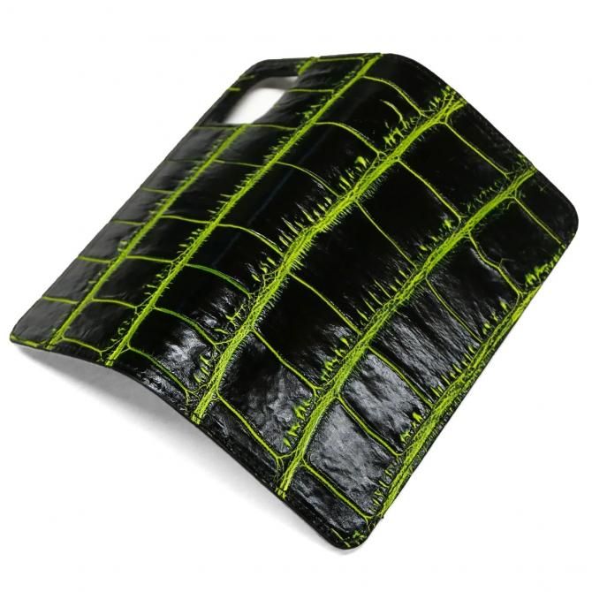 iphone12promax HADORO クロコ アリゲータ　ケース グリーン iphone12promax HADORO クロコ アリゲータ ケース グリーン