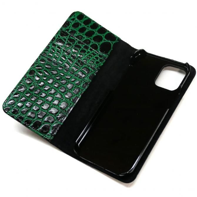 手帳型 iPhoneケース iPhone12/12Pro対応 本革 ワニ革 鰐革 手帳型 iPhoneケース iPhone12/12Pro対応 本革 ワニ革 鰐革