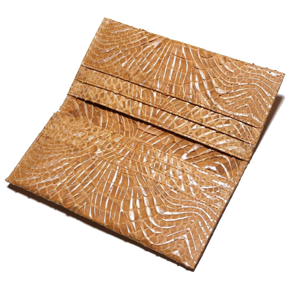 蛇皮 パイソン 長財布 オレンジ GUCCI 長財布 ラウンドファスナー GG