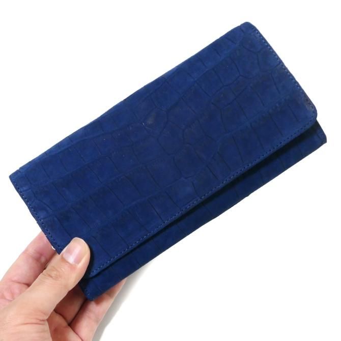 がま口 長財布 かぶせ型 がま口財布 ガマ口 財布 本革 ワニ革