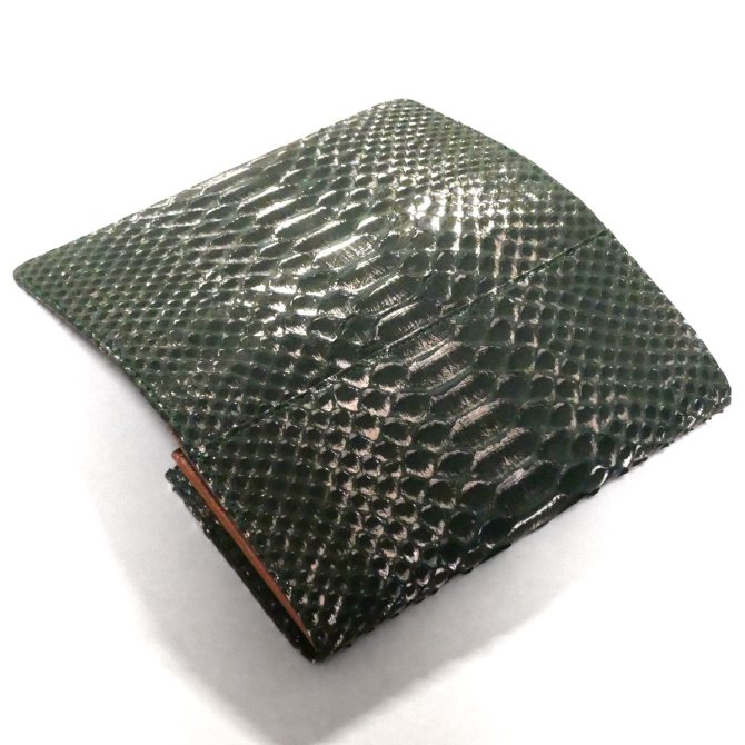 ヘビ革 本革 背革 ダイアモンドパイソン B6サイズ保証 ナチュラルカラー