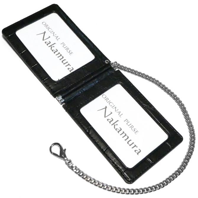 TOUT Y EST クロコダイル型押し カードホルダー TOUT Y EST クロコダイル型押し カードホルダー