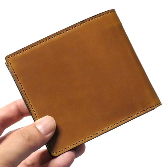 ROCADO コードバン 二つ折り メンズ財布 シェルコードバン 財布 馬革 革 新品未使用 ROCADO シェルコードバン 二つ折り財布 メンズ財布