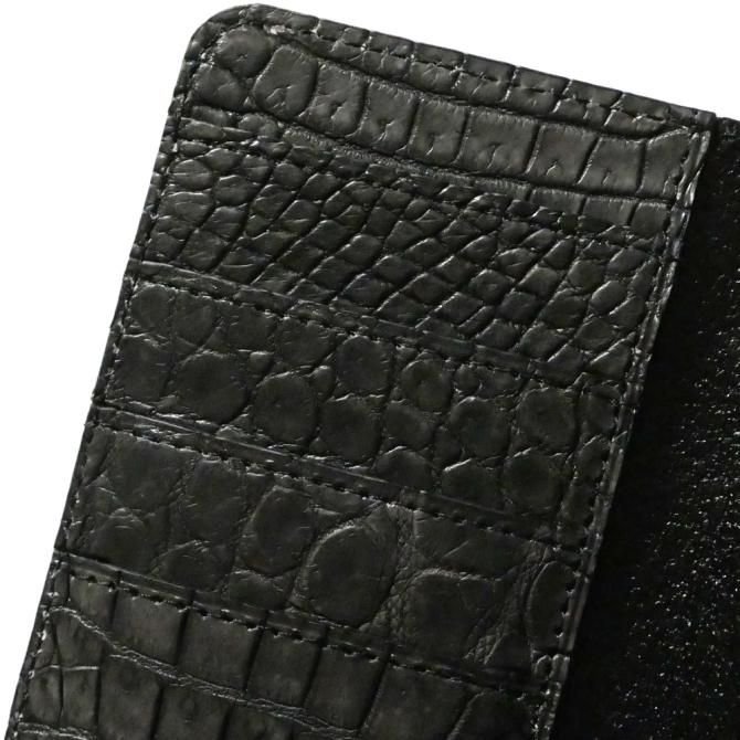 黒のクロコ　ケース ZAO - 【最高級】 マットスモールクロコ (ポロサス) ペンケース