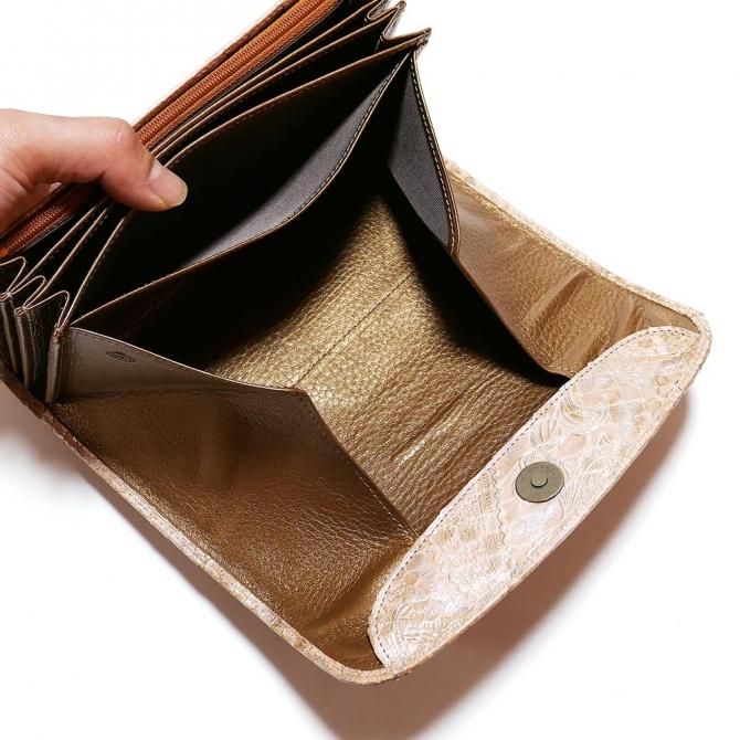 パイソン 長財布 本革 ギャルソン ウォレット レディース