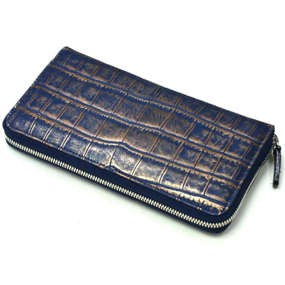 CROCODILE ラウンドファスナー パイソン エキゾチックレザー 金具 限定品 クロコダイル革 ラウンドファスナー長財布 | 41