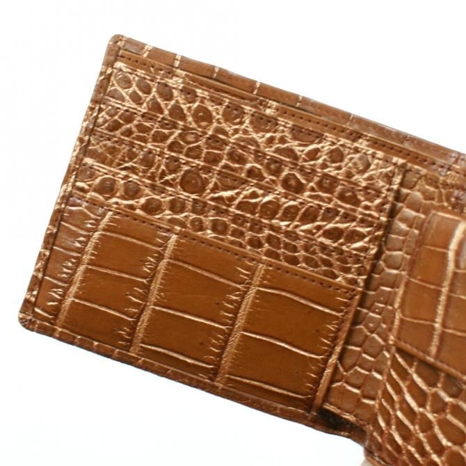 クロコダイル 財布 小銭収納あり（無双 全面 ワニ革 クロコ サイフ