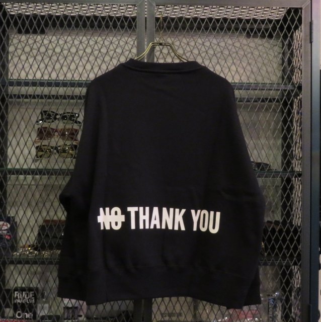 DRESSSEN SWEAT SHIRTS【YES GOOD JOB/NO THANK YOU】ドレスセン スウェット(生成りプリント) -  WACKOMARIA,M＆M,RATSjp,ビンゴブラザーズ正規取扱店【LITTLE BASTARD】滋賀県 セレクトショップ・通販可能