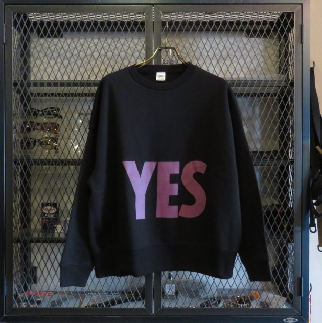 DRESSSEN SWEAT SHIRTS【YES】ドレスセン スウェット(BK