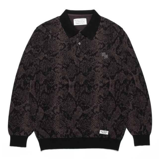 XL【WACKOMARIA】PYTHON KNIT POLO／新品タグ付／送料込 WACKOMARIA PYTHON KNIT POLO SHIRT - WACKOMARIA,M＆M,RATSjp