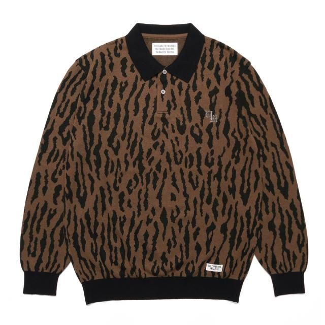 WACKOMARIA ワコマリア LEOPARD KNIT POLO SHIRT LEOPARD JACQUARD KNIT POLO SHIRT-WACKO MARIA(ワコマリア)の