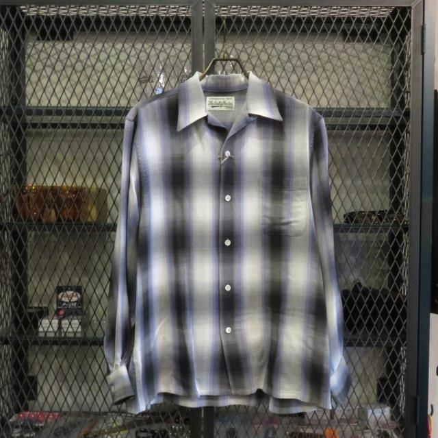 ワコマリア　オーバーサイズ シャツ WACKOMARIA(ワコマリア)24FW-WMS-OC02 OMBRE CHECK OPEN COLLAR