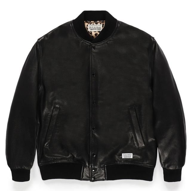 WACKO MARIA Leather Varsity Jacket