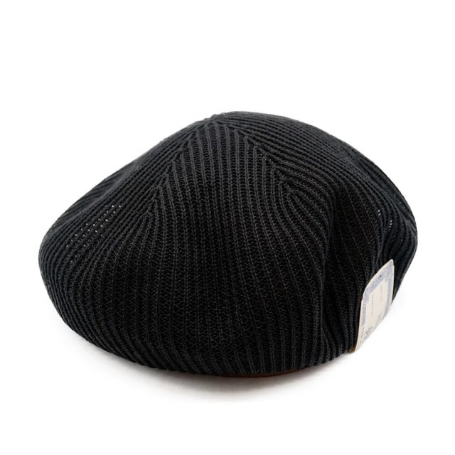 unused 18SS wool beret 黒 リボン付き 垂れ下がり ベレー帽