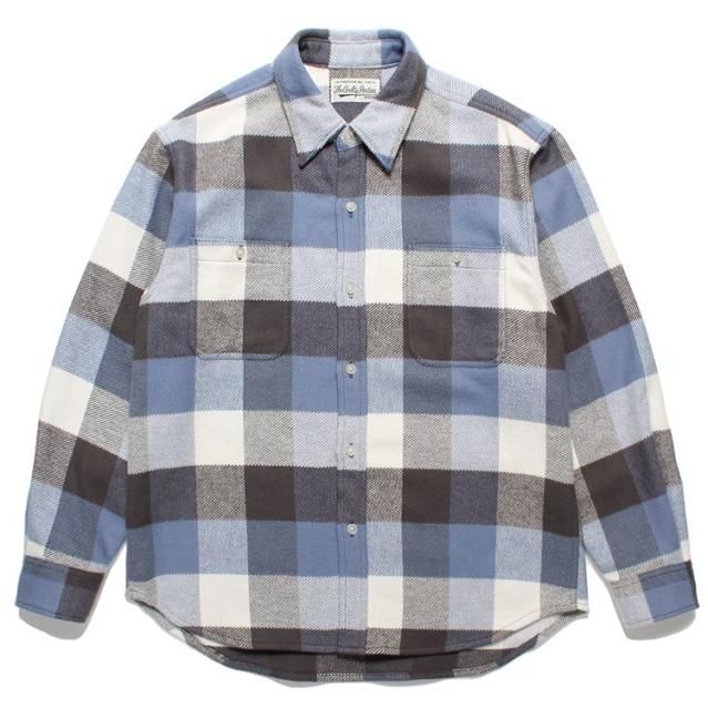 WACKO MARIA / FLANNEL SHIRT/フランネルシャツSALE WACKO MARIA/CHECK FLANNEL SHIRT（WHITE）［チェックフランネル