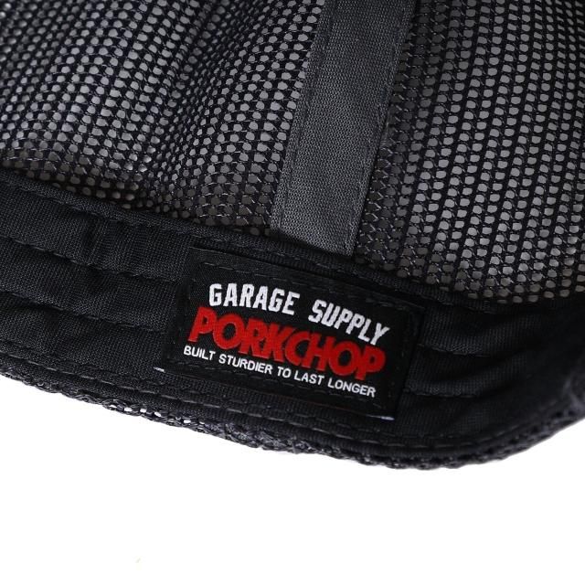 MASSES × PORKCHOP GARAGESUPPLY MESH CAP EAGLE P(CHACOAL