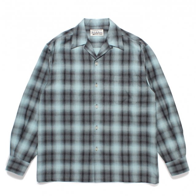 WACKOMARIA OMBRE CHECK OPEN COLLAR SHIRT L/S(TYPE-2) - WACKOMARIA,M＆M,RATSjp,ビンゴブラザーズ正規取扱店【LITTLE  BASTARD】滋賀県 セレクトショップ・通販可能