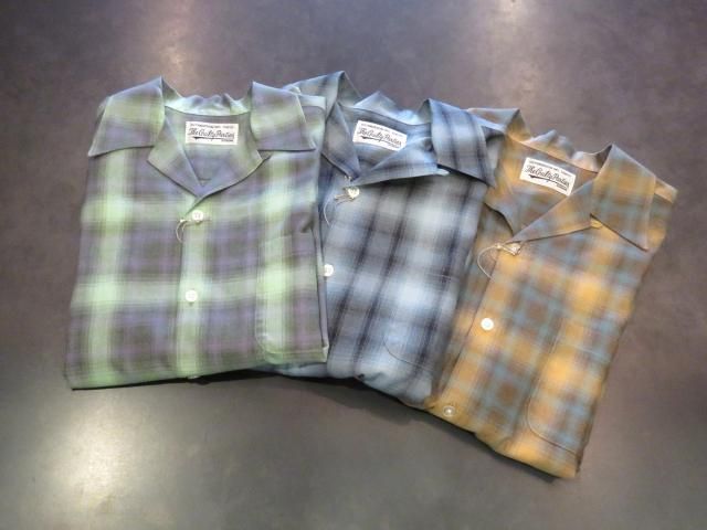WACKOMARIA OMBRE CHECK OPEN COLLAR SHIRT L/S(TYPE-2)BLUE WACKOMARIA OMBRE CHECK OPEN COLLAR SHIRT L/S(TYPE-2)BLUE