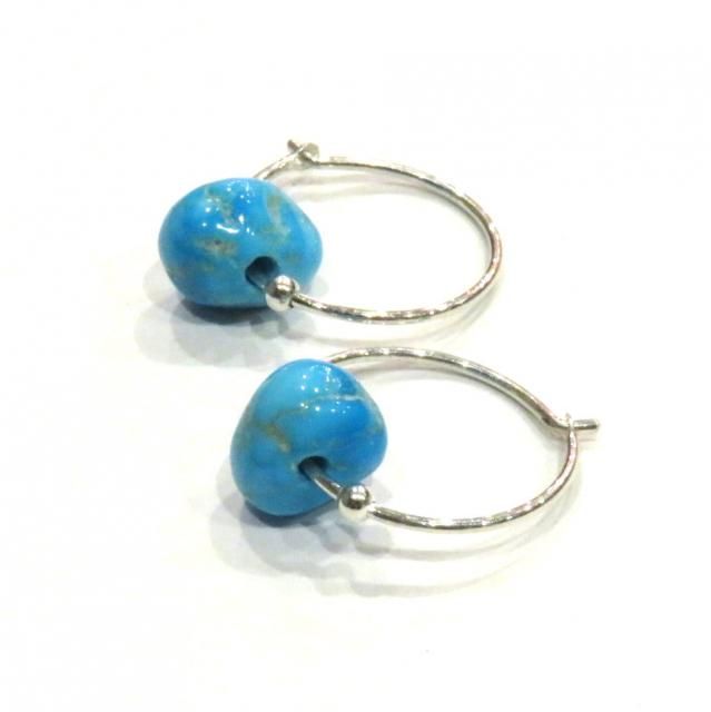 ビンゴブラザーズ シルバー×ラージターコイズピアス /Little Bastard