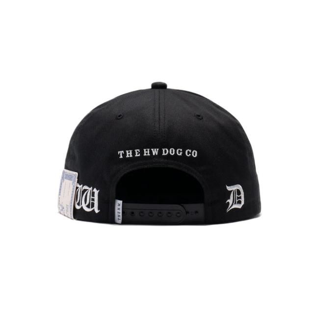 THE H.W.DOG&CO. QUADRUPLE BOX CAP(BLACK) - WACKOMARIA,M＆M