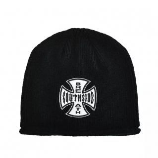<img class='new_mark_img1' src='https://img.shop-pro.jp/img/new/icons5.gif' style='border:none;display:inline;margin:0px;padding:0px;width:auto;' />BREATH    SOUTHSIDE CROSS DAMAGE BEANIE(BLACK)