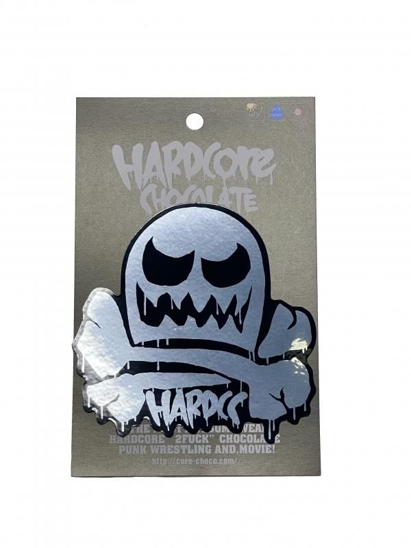 メルティングスカル シルバーステッカー - ホラーにプロレス