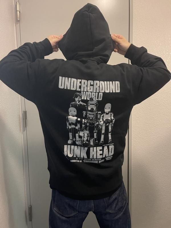 JUNKHEAD/パートンと仲間たちプルオーバパーカ（ダンスブラック）[廃盤