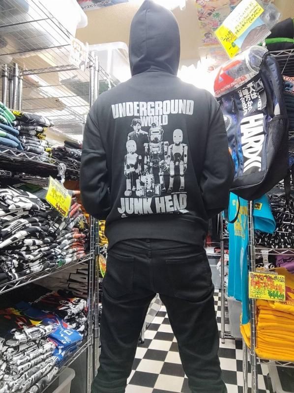 JUNKHEAD/パートンと仲間たちプルオーバパーカ（ダンスブラック）[廃盤