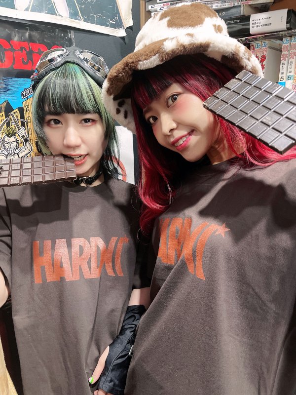 HARDCCスターロゴ・Tシャツ(バレンタインダークチョコレート)[廃盤 