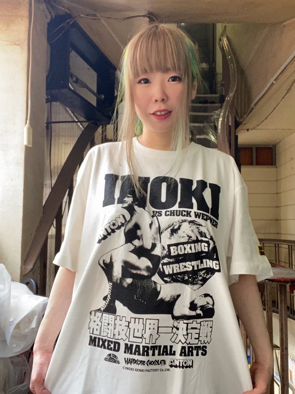 新日本プロレス アントニオ猪木 Tシャツ リバーサル フィギュア