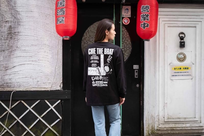 じゃりン子チエ/チエとヒラメちゃんロングスリーブTシャツ