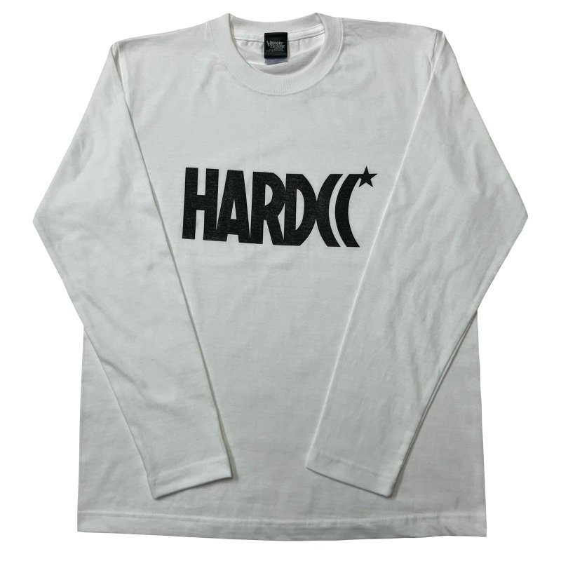 HARDCCスターロゴ・ロングスリーブTシャツ(ホワイト)