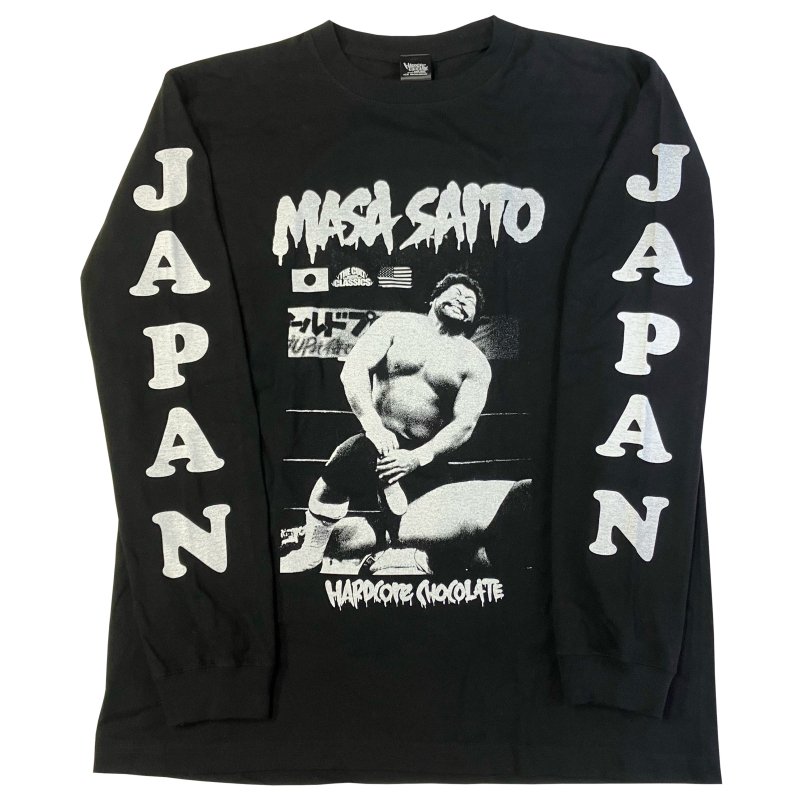 マサ斎藤 2024 ロングスリーブTシャツ（JAPAN・ブラック） - ホラーにプロレス！カンフーにカルト映画！アパレル界の悪童  ハードコアチョコレート公式通販（オンラインショップ）