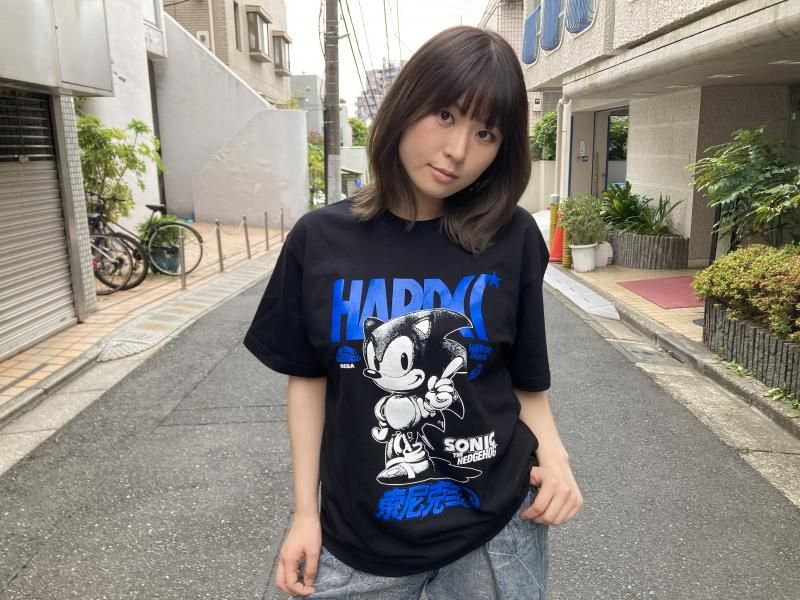 ソニック・ザ・ヘッジホッグTシャツ（16BITブラック）-復刻版