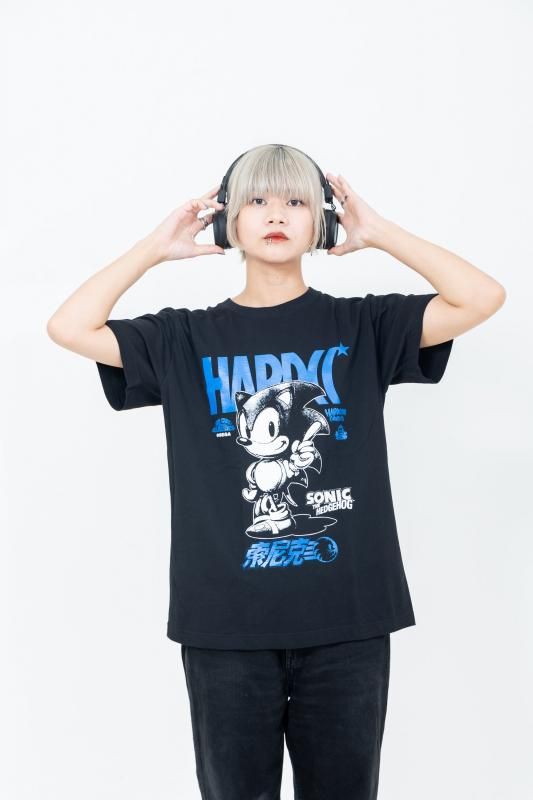 ソニック・ザ・ヘッジホッグTシャツ（16BITブラック）-復刻版-[廃盤