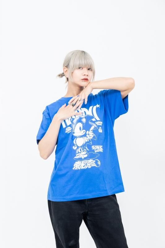 ソニック・ザ・ヘッジホッグTシャツ(音速ロイヤルブルー)-復刻版-[廃盤