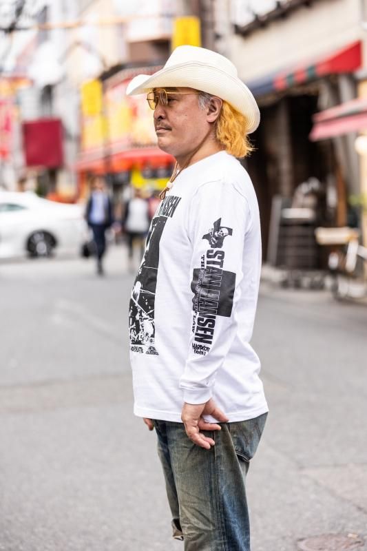 スタン・ハンセン/ロングスリーブTシャツ（カウボーイ・ホワイト