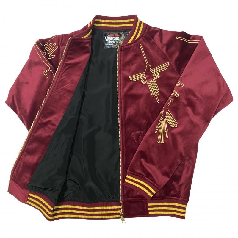 ナスカジャン2025別珍（キヌア・バーガンディ） - ホラーにプロレス