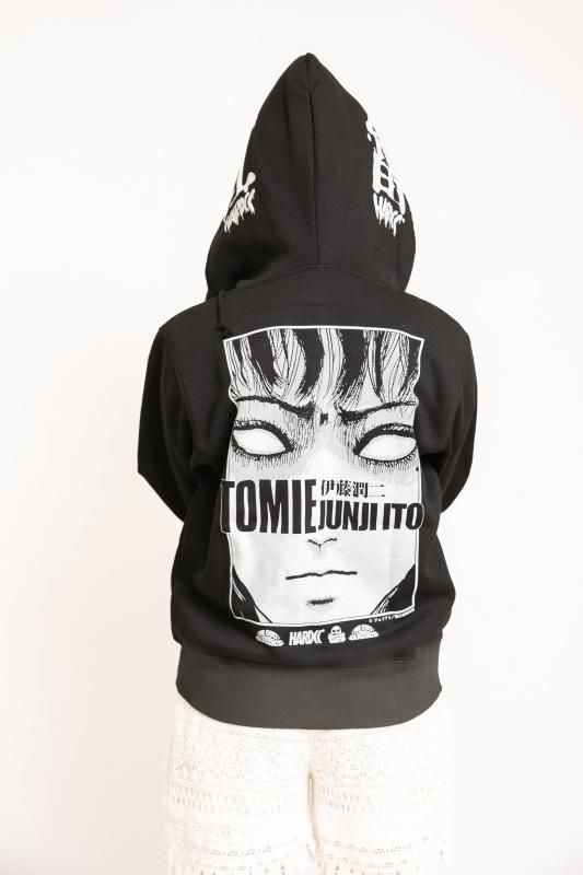 富江-TOMIE-怒りZIPパーカ(魔力ブラック)-復刻版- - ホラーに
