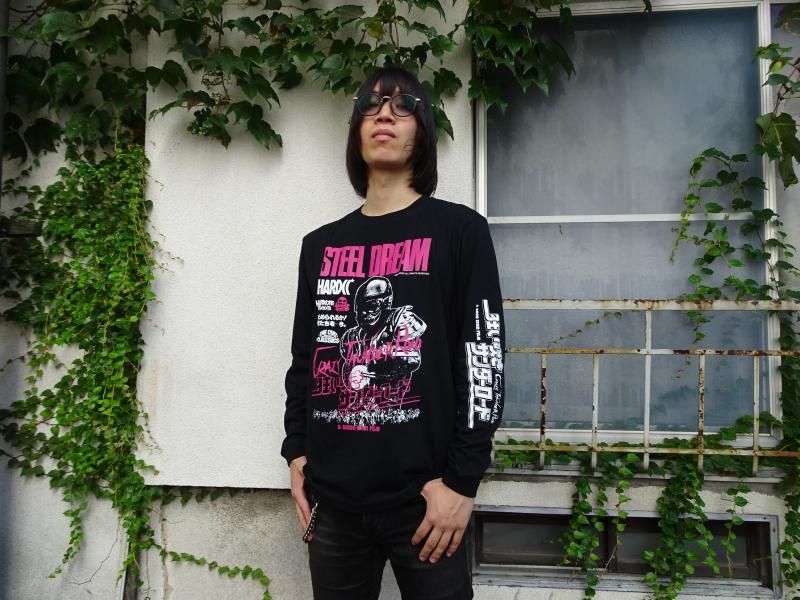 狂い咲きサンダーロード 電光石火ブラックロングスリーブTシャツ)-45