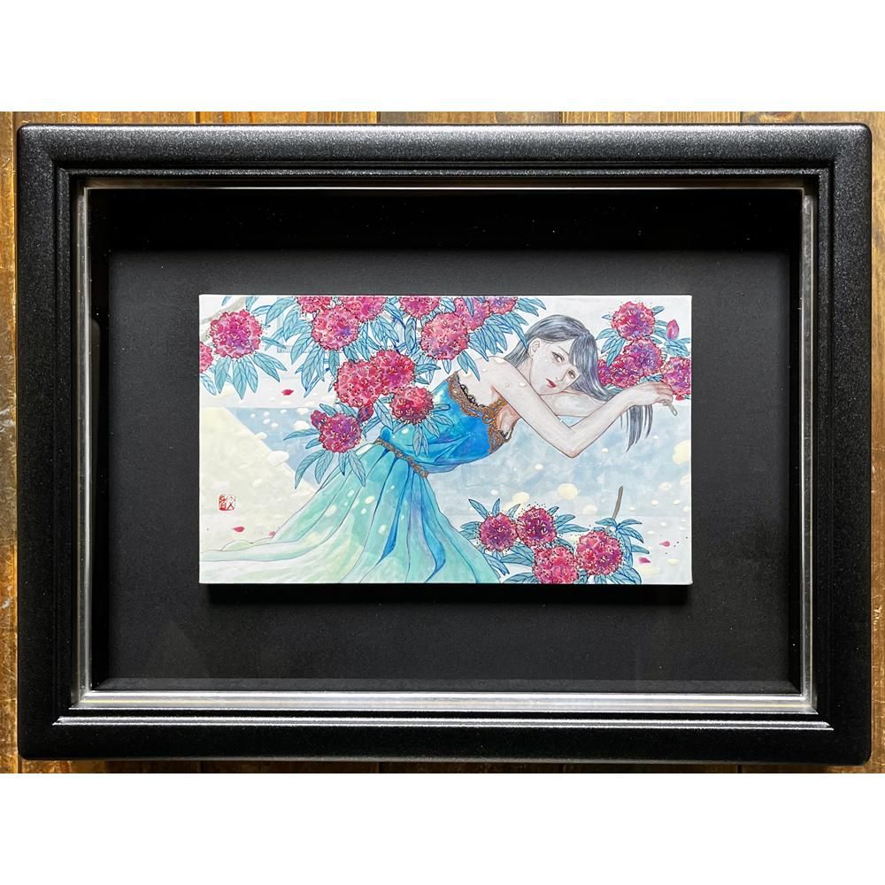 飯田文香 原画作品 「鮮やか」日本画 - J-spirit gallery KYOTO Online