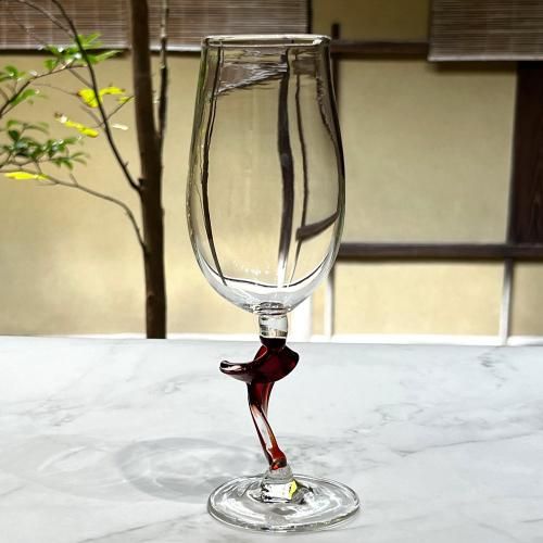 作家物　渡邊徳明　ペア　ツイスト耐熱ワイングラス　電子レンジ可　【新品未使用品】 渡邊徳明さんのワイングラス | J-ARTIST.COM