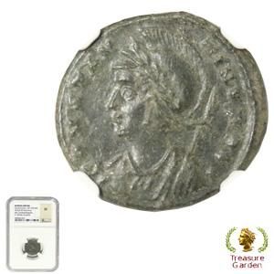 100％本物保証！ 古代ローマコイン 330-340年頃 AE3/4銅貨 コンスタンティヌス1世 コレクション