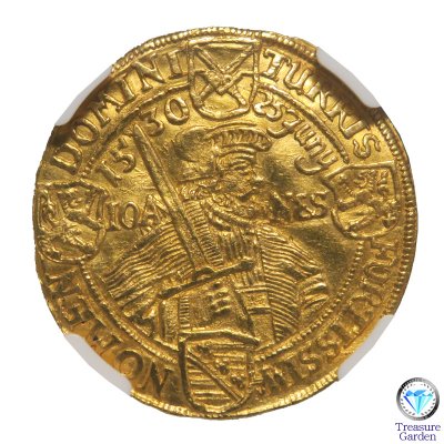 ドイツ 1630年 ザクセン ヨハン・ゲオルク1世 ダカット金貨